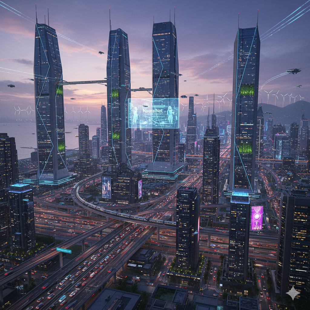 Neon Metropolis at Dusk