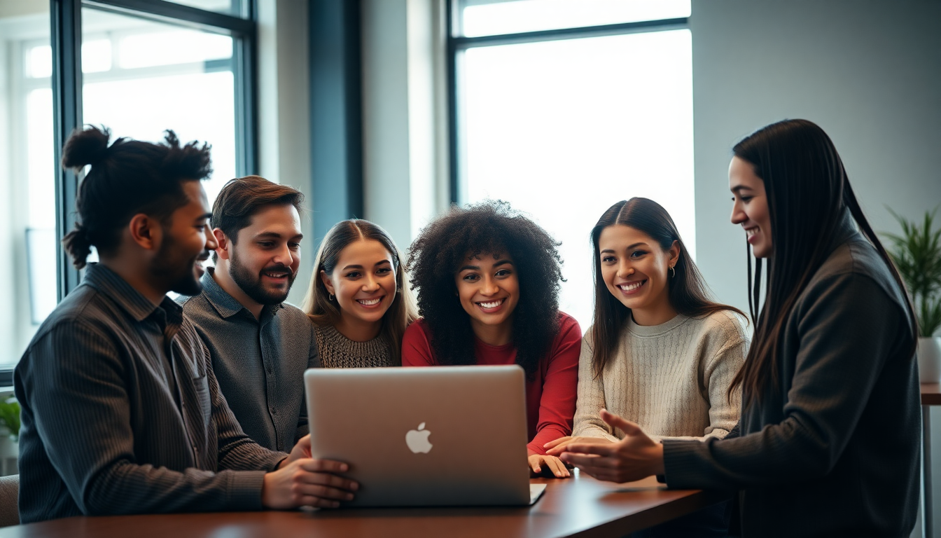 Inclusive Workplace: Diverse Team in a Modern Office